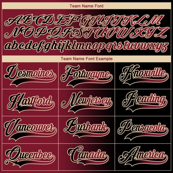 Custom Black Crimson-City Cream Gradient Fashion Hockey Lace Neck Jersey