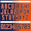 Custom Navy Orange-White Gradient Fashion Hockey Lace Neck Jersey