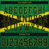 Custom Graffiti Pattern Black-Green 3D Jamaica Authentic Baseball Jersey