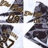 Custom Graffiti Pattern Black-Old Gold Scratch 3D Performance T-Shirt