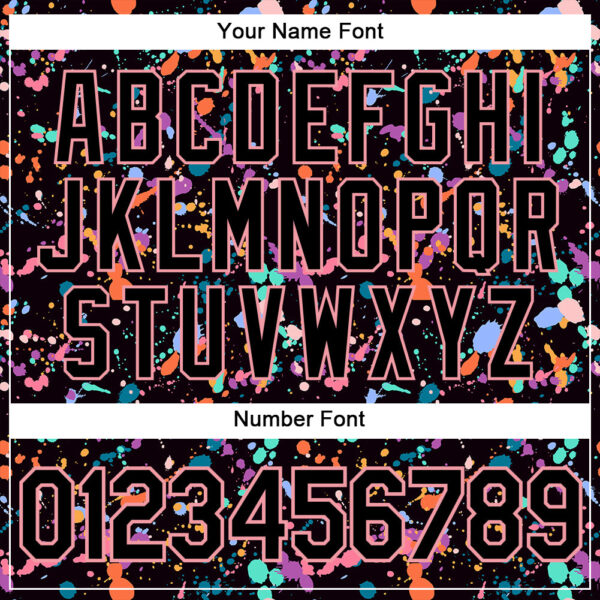 Custom Graffiti Pattern Black-Medium Pink 3D Expressive Splatter Authentic Baseball Jersey