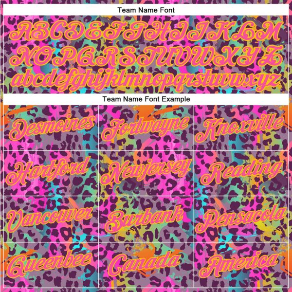 Custom Graffiti Pattern Gold-Pink 3D Colorful Leopard Performance T-Shirt