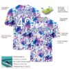 Custom Graffiti Pattern White-Royal 3D Abstract Watercolor Performance T-Shirt