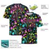 Custom Graffiti Pattern Black-Pink 3D Neon Splatter Performance T-Shirt