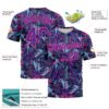 Custom Graffiti Pattern Purple-Pink 3D Creative Geometric Figures And Dots Performance T-Shirt