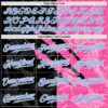 Custom Graffiti Pattern Light Blue Pink-Black 3D Scratch Authentic Baseball Jersey