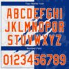 Custom Graffiti Pattern Orange-Royal 3D Scratch Authentic Baseball Jersey