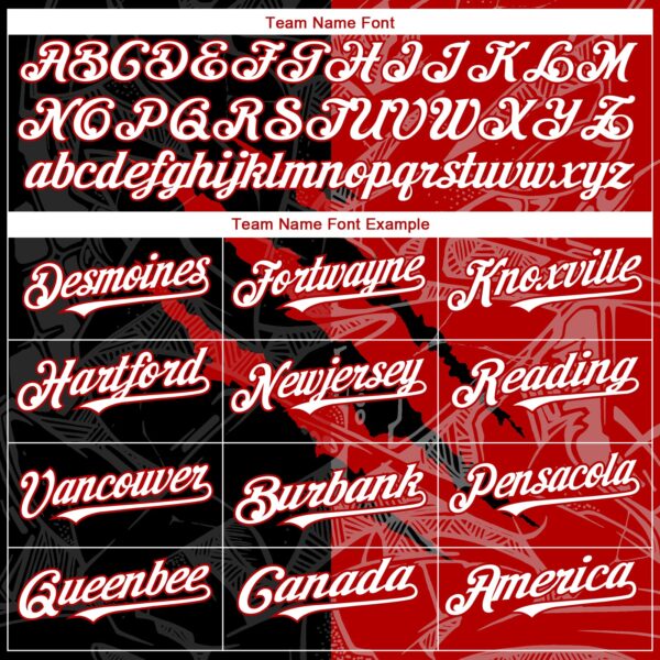 Custom Graffiti Pattern White Black-Red 3D Scratch Authentic Baseball Jersey