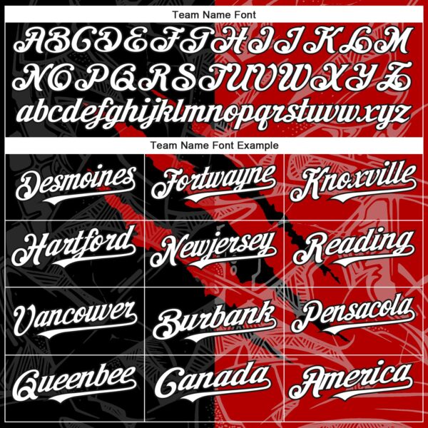 Custom Graffiti Pattern White Black-Red 3D Scratch Authentic Baseball Jersey