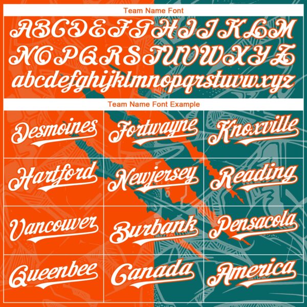 Custom Graffiti Pattern White Orange-Teal 3D Scratch Authentic Baseball Jersey