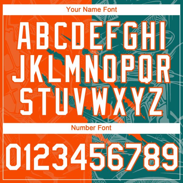 Custom Graffiti Pattern White Orange-Teal 3D Scratch Authentic Baseball Jersey