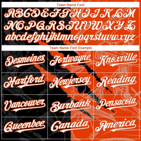 Custom Graffiti Pattern White Black-Orange 3D Scratch Authentic Baseball Jersey