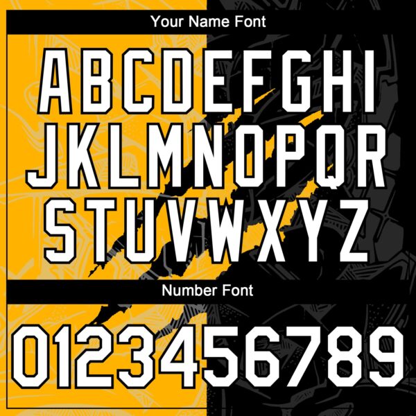 Custom Graffiti Pattern White Black-Gold 3D Scratch Authentic Baseball Jersey