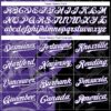 Custom Graffiti Pattern White Black-Purple 3D Scratch Authentic Baseball Jersey