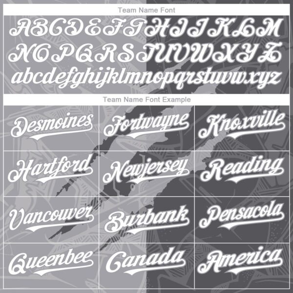 Custom Graffiti Pattern White Steel Gray-Gray 3D Scratch Authentic Baseball Jersey