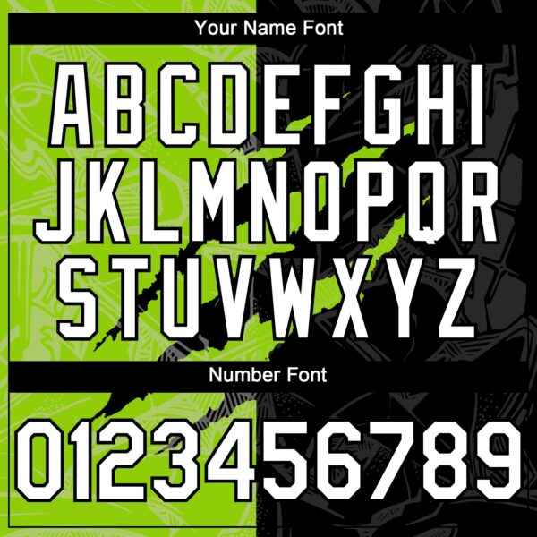 Custom Graffiti Pattern White Black-Neon Green 3D Scratch Authentic Baseball Jersey