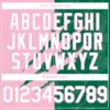 Custom Graffiti Pattern White Kelly Green-Light Pink 3D Scratch Authentic Baseball Jersey