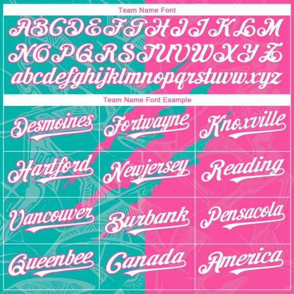 Custom Graffiti Pattern White Pink-Aqua 3D Scratch Authentic Baseball Jersey