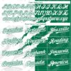 Custom Graffiti Pattern White-Kelly Green 3D Scratch Authentic Baseball Jersey