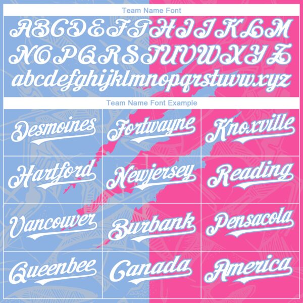 Custom Graffiti Pattern White Pink-Light Blue 3D Scratch Authentic Baseball Jersey