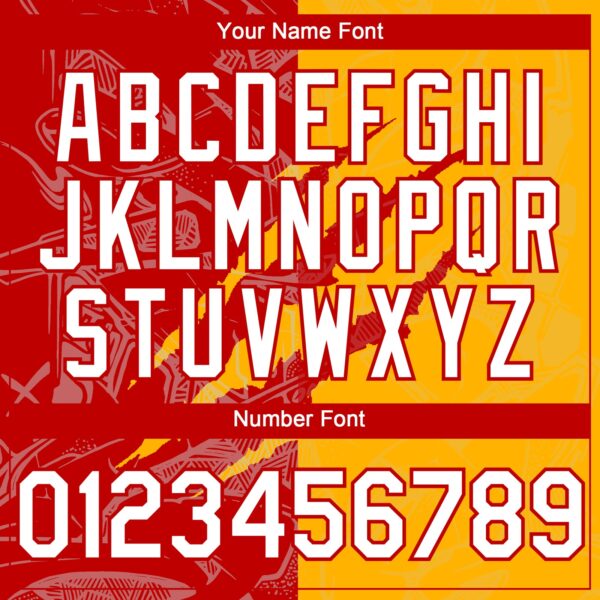 Custom Graffiti Pattern White Gold-Red 3D Scratch Authentic Baseball Jersey