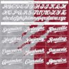 Custom Graffiti Pattern White Crimson-Gray 3D Scratch Authentic Baseball Jersey