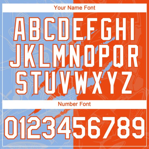 Custom Graffiti Pattern White Orange-Light Blue 3D Scratch Authentic Baseball Jersey