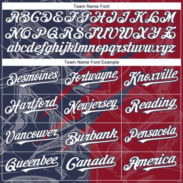 Custom Graffiti Pattern White Navy-Crimson 3D Scratch Authentic Baseball Jersey