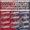 Custom Graffiti Pattern Vintage USA Flag Navy Crimson-Cream 3D Scratch Authentic Baseball Jersey