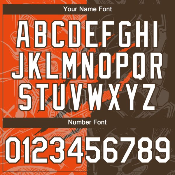 Custom Graffiti Pattern White Brown-Orange 3D Scratch Authentic Baseball Jersey