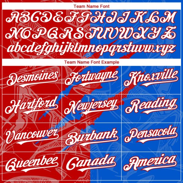 Custom Graffiti Pattern White Thunder Blue-Red 3D Scratch Authentic Baseball Jersey