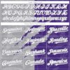 Custom Graffiti Pattern White Purple-Gray 3D Scratch Authentic Baseball Jersey