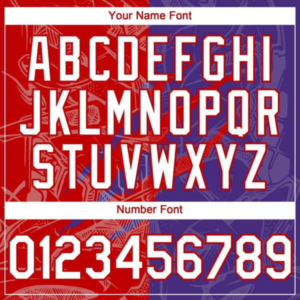 Custom Graffiti Pattern White Purple-Red 3D Scratch Authentic Baseball Jersey