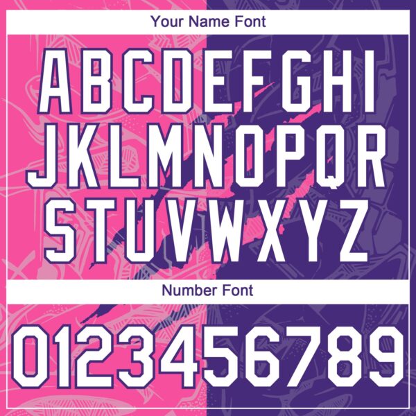 Custom Graffiti Pattern White Purple-Pink 3D Scratch Authentic Baseball Jersey