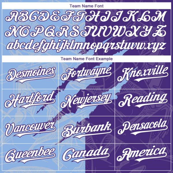 Custom Graffiti Pattern White Purple-Light Blue 3D Scratch Authentic Baseball Jersey