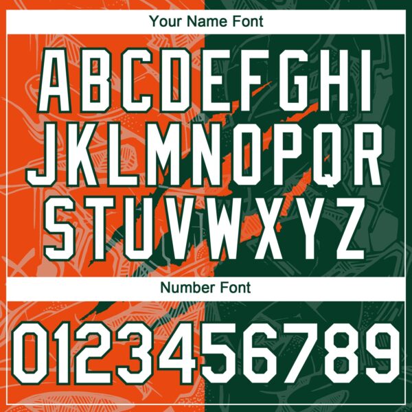 Custom Graffiti Pattern White Green-Orange 3D Scratch Authentic Baseball Jersey