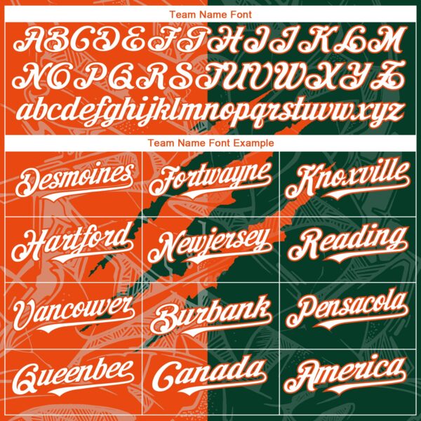 Custom Graffiti Pattern White Green-Orange 3D Scratch Authentic Baseball Jersey