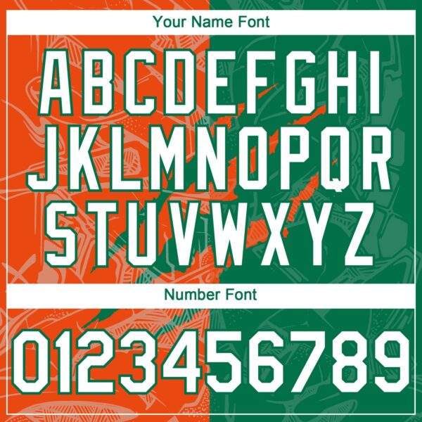 Custom Graffiti Pattern White Kelly Green-Orange 3D Scratch Authentic Baseball Jersey