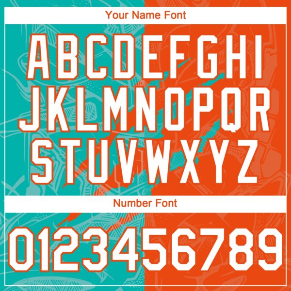 Custom Graffiti Pattern White Orange-Aqua 3D Scratch Authentic Baseball Jersey