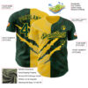Custom Graffiti Pattern Green-Yellow 3D Scratch Authentic Baseball Jersey