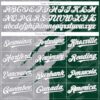 Custom Graffiti Pattern White Green-Gray 3D Scratch Authentic Baseball Jersey