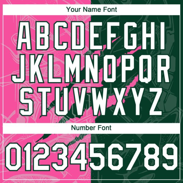 Custom Graffiti Pattern White Green-Pink 3D Scratch Authentic Baseball Jersey