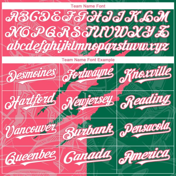 Custom Graffiti Pattern White Kelly Green-Neon Pink 3D Scratch Authentic Baseball Jersey