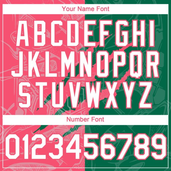 Custom Graffiti Pattern White Kelly Green-Neon Pink 3D Scratch Authentic Baseball Jersey