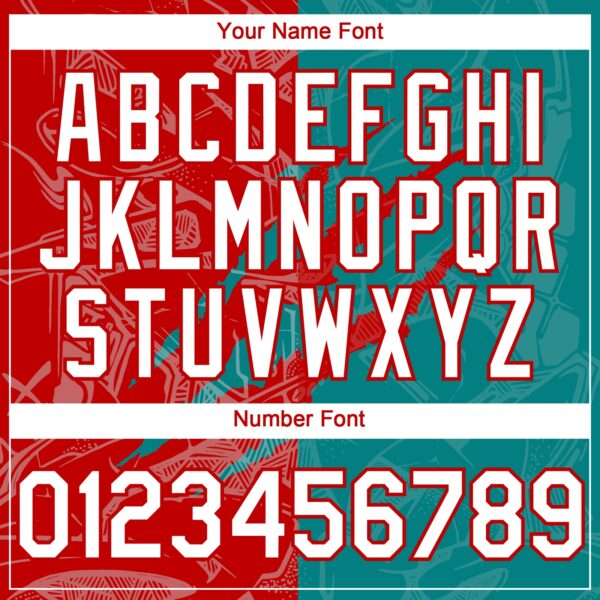 Custom Graffiti Pattern White Teal-Red 3D Scratch Authentic Baseball Jersey