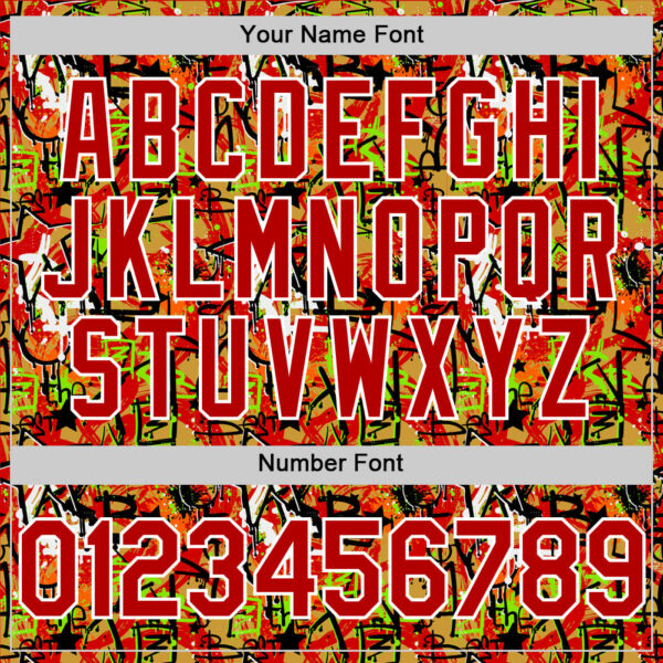 Custom Graffiti Pattern Red-White Splatter Authentic Baseball Jersey