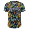 Custom Graffiti Pattern Navy-White Splatter Authentic Baseball Jersey