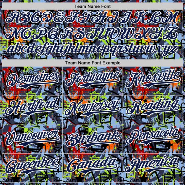 Custom Graffiti Pattern Navy-White Splatter Authentic Baseball Jersey