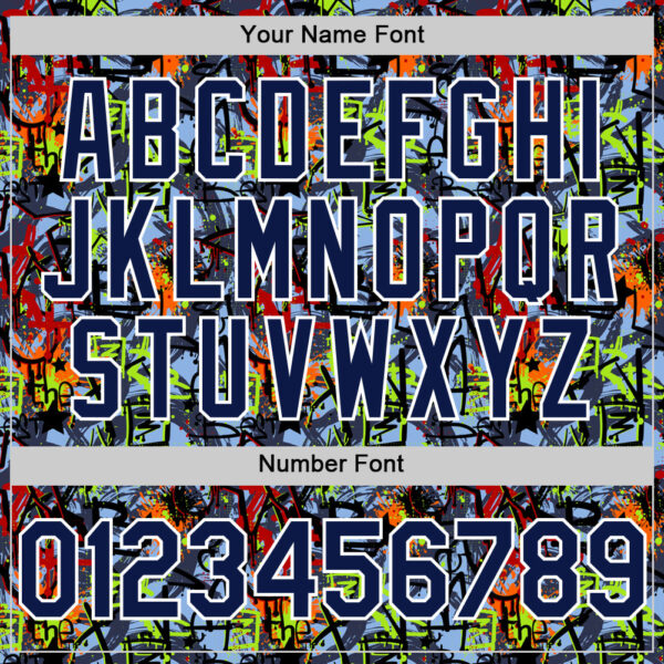 Custom Graffiti Pattern Navy-White Splatter Authentic Baseball Jersey