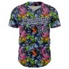 Custom Graffiti Pattern Navy-White Splatter Authentic Baseball Jersey